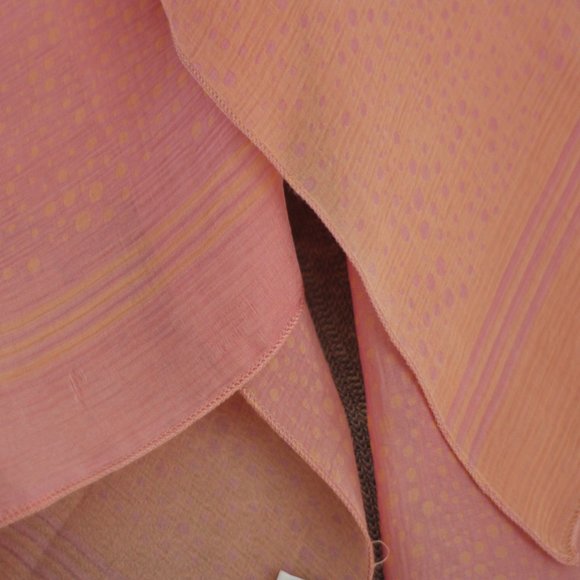 CORNICI Peach and Pink Silk Scarf - Picture 3 of 4